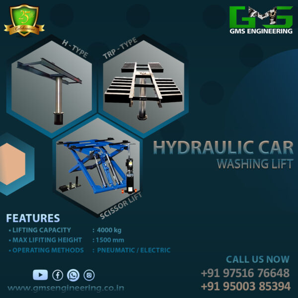 4-Ton Hydraulic Car Washing lift (TRP – Type) [3.2 Meters  and  4.2 Meters] - Image 2