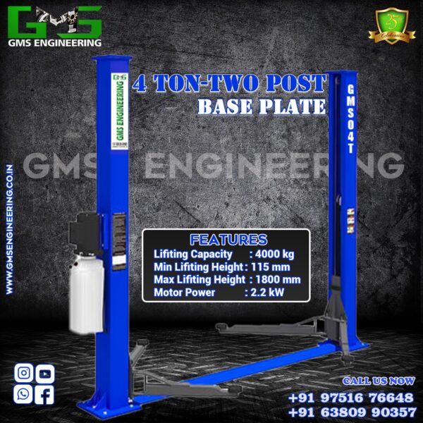 4 Ton – Two Post (Base Plate Type) - Image 2